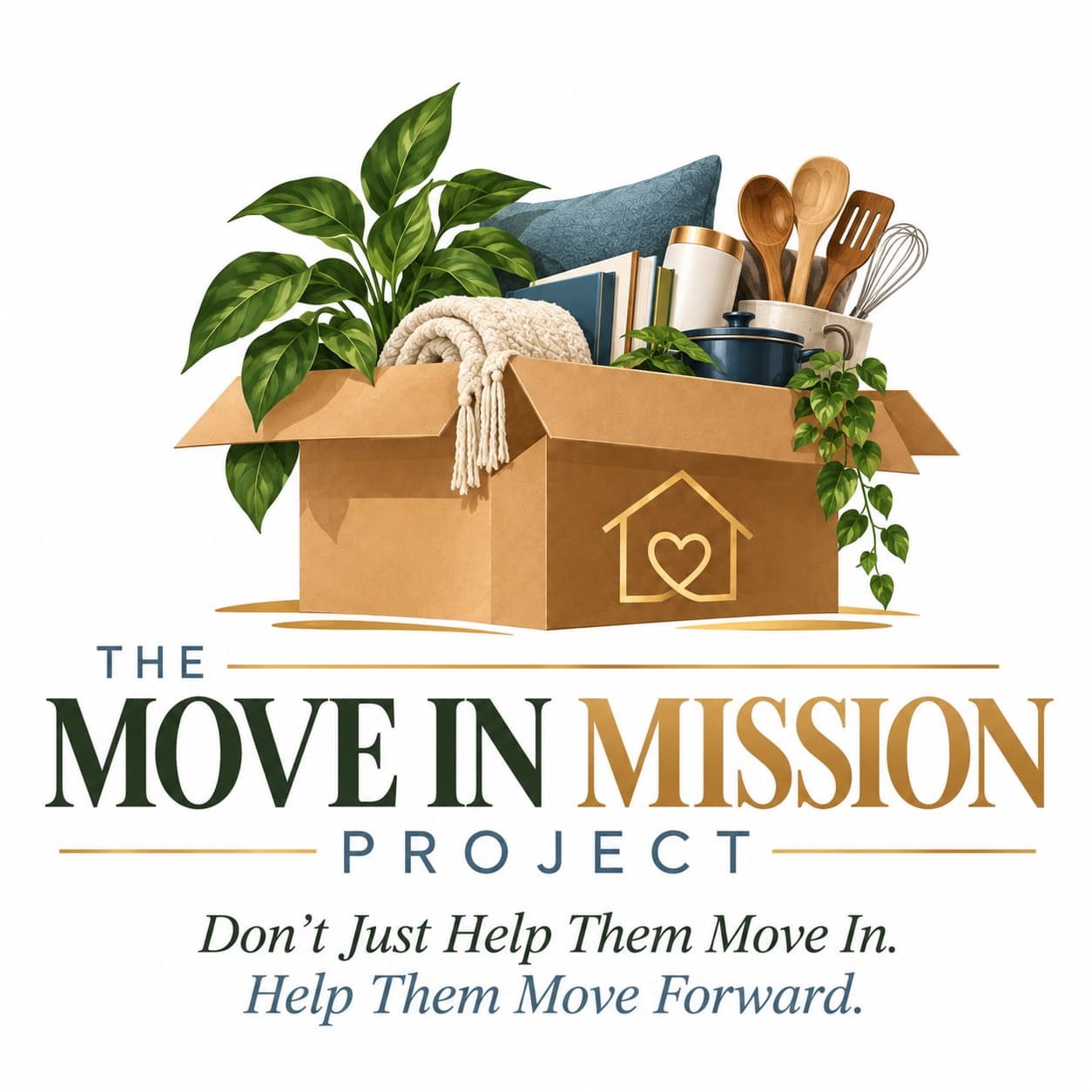 The Move In Mission Project logo, showing a box of household essentials